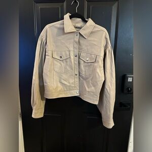 T. Tahari faux leather jacket